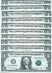 Image showing Dollar notes 1 Dollar