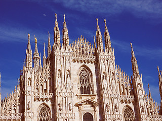 Image showing Retro look Milan Cathedral