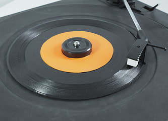 Image showing Vinyl record on turntable