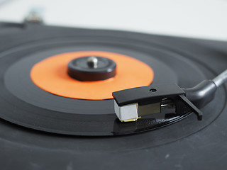 Image showing Vinyl record on turntable