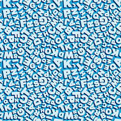 Image showing Vector illustration of seamless pattern with letters. 