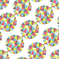 Image showing Geometric seamless pattern with gems. Vector illustration.