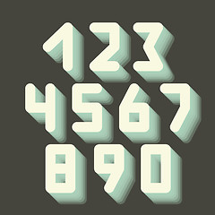 Image showing Number icons. Vector set. 