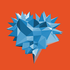 Image showing Heart with thorns. 3d vector illustration.