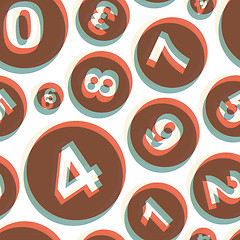 Image showing Numbers. Seamless pattern. Vector illustration. 