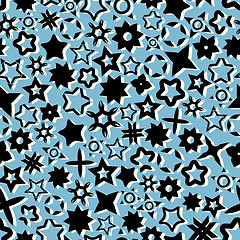 Image showing Abstract seamless background with stars. Vector illustration. 