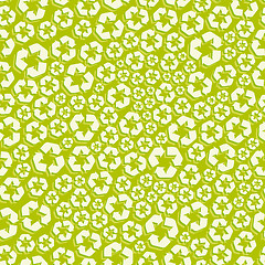 Image showing Seamless recycle background. Vector pattern.