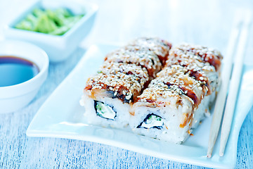 Image showing fresh sushi