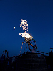 Image showing Balloonist preparing his gear