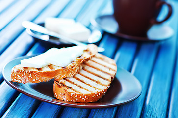 Image showing bread with butter