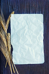 Image showing wheat and paper