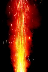 Image showing Red Fire Cracker Burst