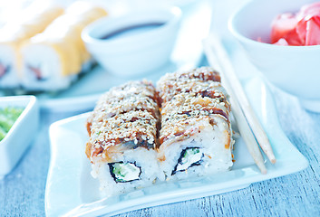 Image showing fresh sushi