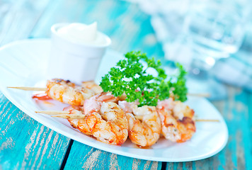 Image showing fried shrimps