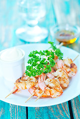 Image showing fried shrimps