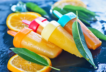 Image showing homemade orange icecream