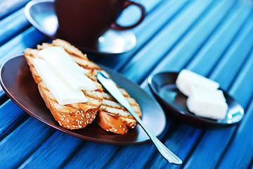 Image showing bread with butter