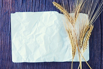 Image showing wheat and paper