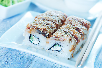 Image showing fresh sushi