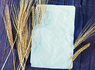 Image showing wheat and paper