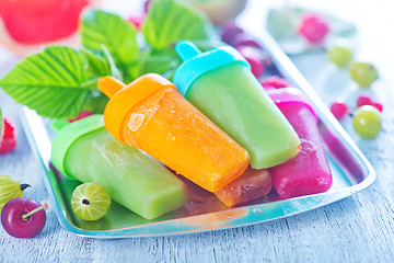 Image showing homemade fruit icecream