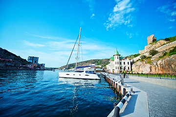 Image showing yacht in old port