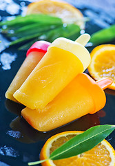 Image showing homemade orange icecream