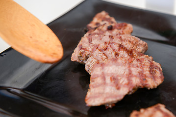 Image showing Delicious juicy steak 