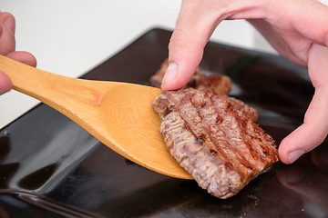 Image showing Delicious juicy steak 