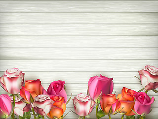 Image showing Valentines day background with roses. EPS 10