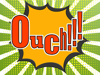 Image showing Ouch comic speech bubble