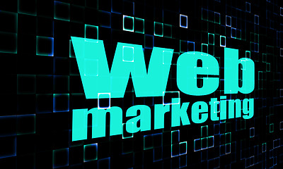 Image showing Web marketing word on digital background