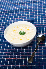 Image showing Creamy corn soup