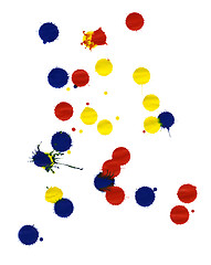 Image showing colored paint splatters