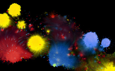 Image showing colored paint splatters