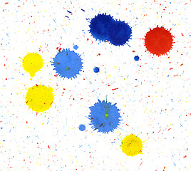 Image showing colored paint splatters