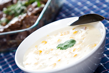 Image showing Creamy corn soup