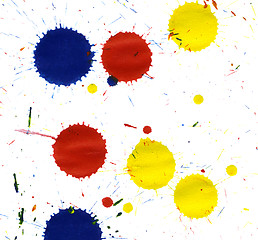 Image showing colored paint splatters