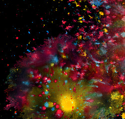 Image showing colored paint splatters