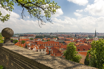 Image showing Aerial view over Old Town, Prague