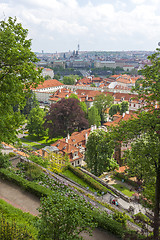 Image showing Aerial view over Old Town, Prague