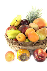 Image showing Fruit basket with various fruits