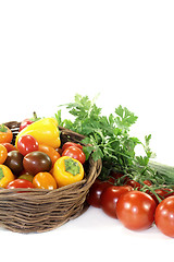 Image showing Vegetable basket with mixed vegetables