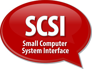 Image showing SCSI acronym definition speech bubble illustration