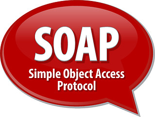 Image showing SOAP acronym definition speech bubble illustration