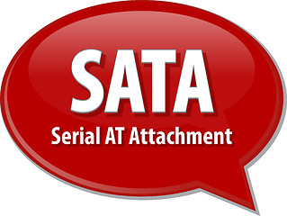 Image showing SATA acronym definition speech bubble illustration