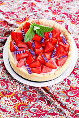 Image showing strawberry cheesecake