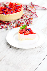 Image showing strawberry cheesecake