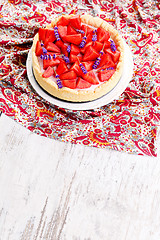 Image showing strawberry cheesecake