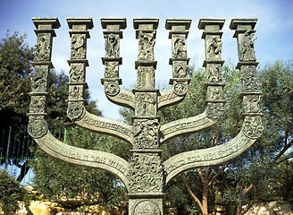 Image showing Menorah by Knesset, Jerusalem